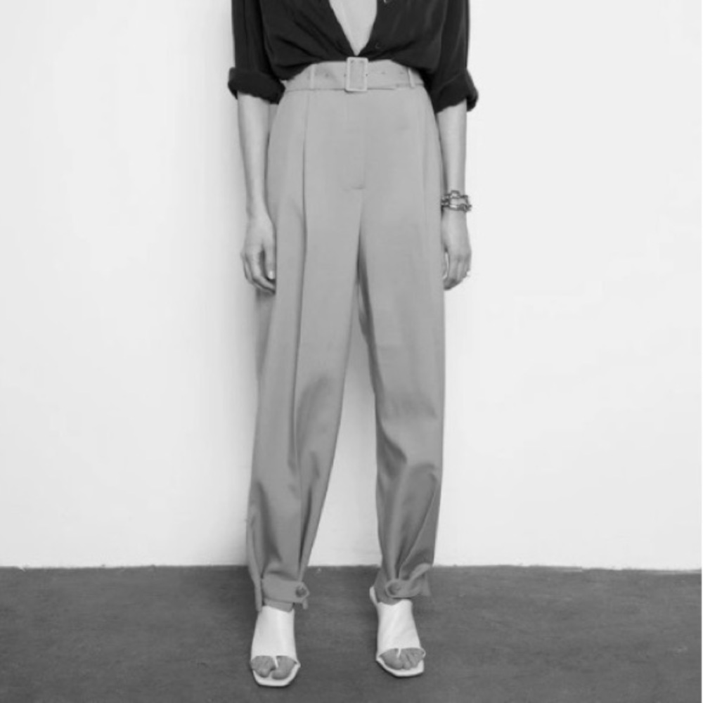 The Frankie Shop Elvira Belted Suited Pants